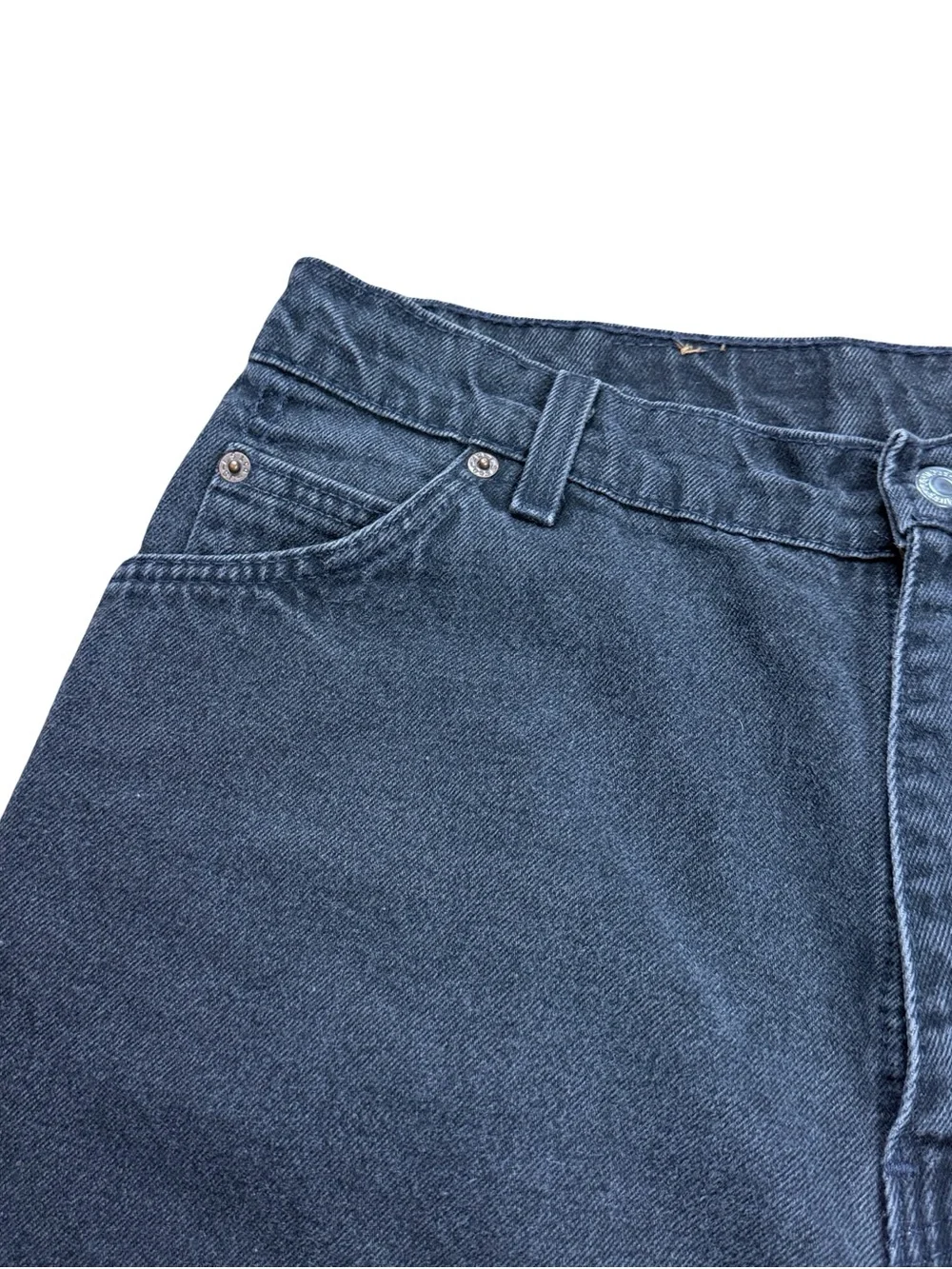 Vintage 90s Levi’s Black White Tab Essential Denim Jean Jort Shorts Size 34